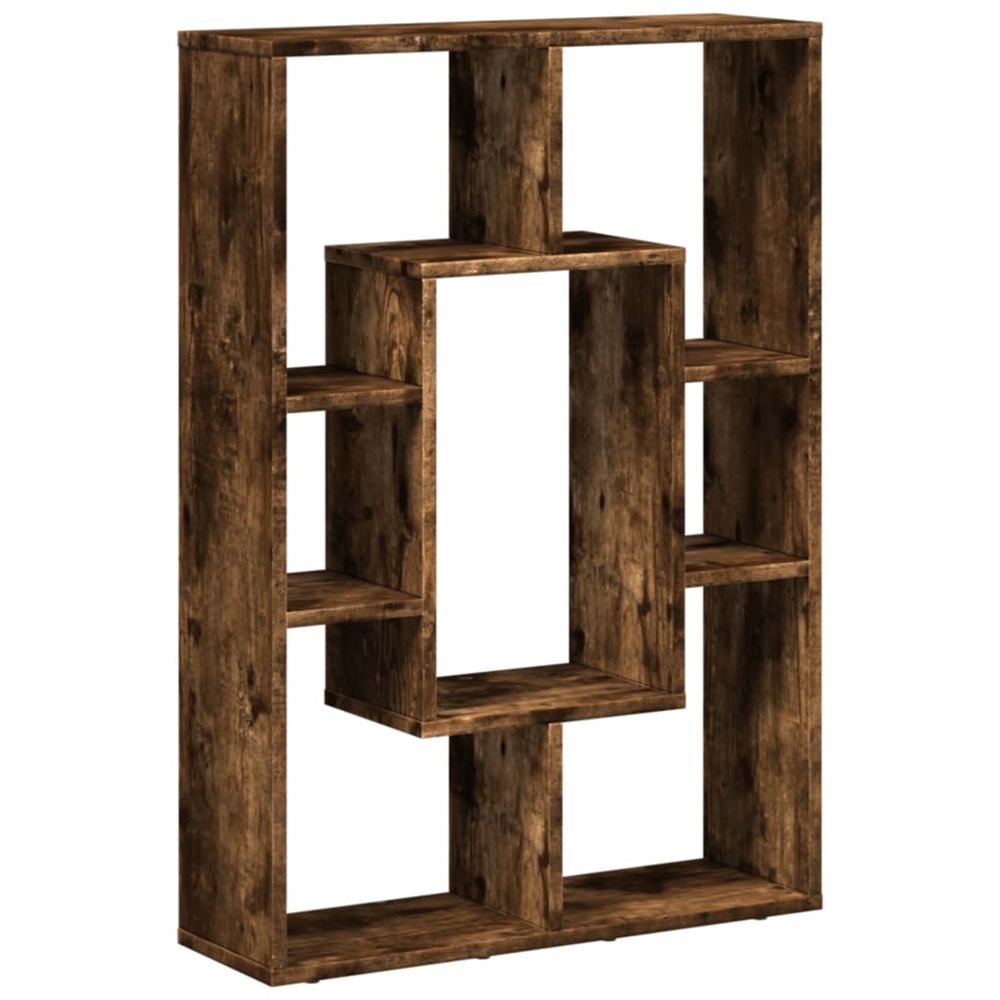 Bibliothèque chêne fumé 63x20x90 cm bois d'ingénierie