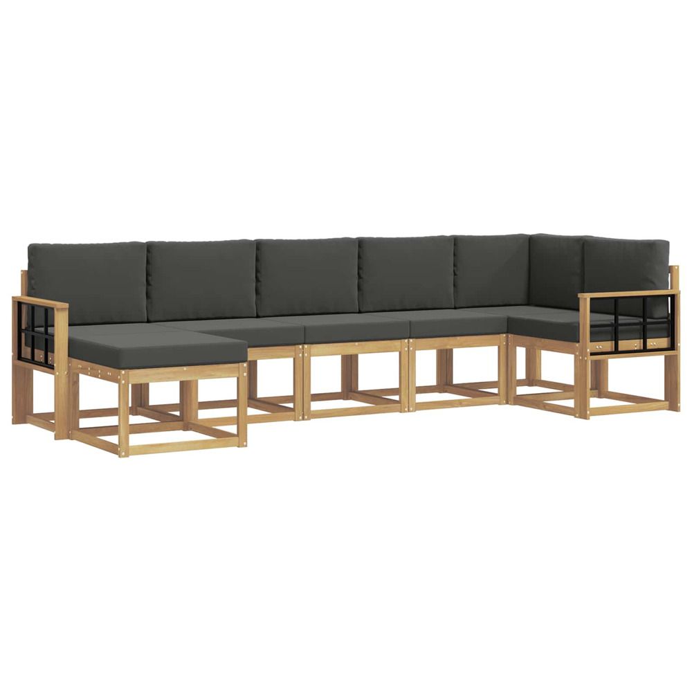Ensemble de canapés d'extérieur 7 pc blanc et anthracite