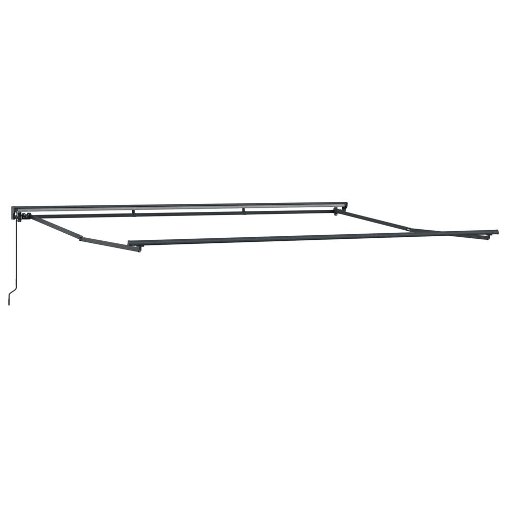 Cadre de auvent manuel réglable anthracite 5 × 3,5 m acier