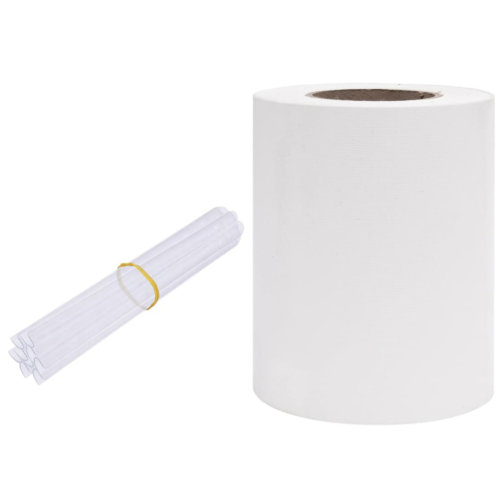 Écran d'intimité de jardin pvc 35x0,19 m blanc