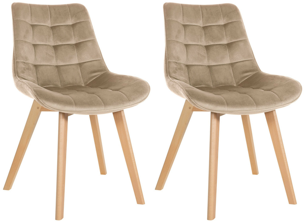 Lot de 2 chaises brook en velours