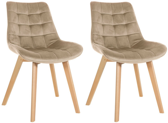 Lot de 2 chaises brook en velours