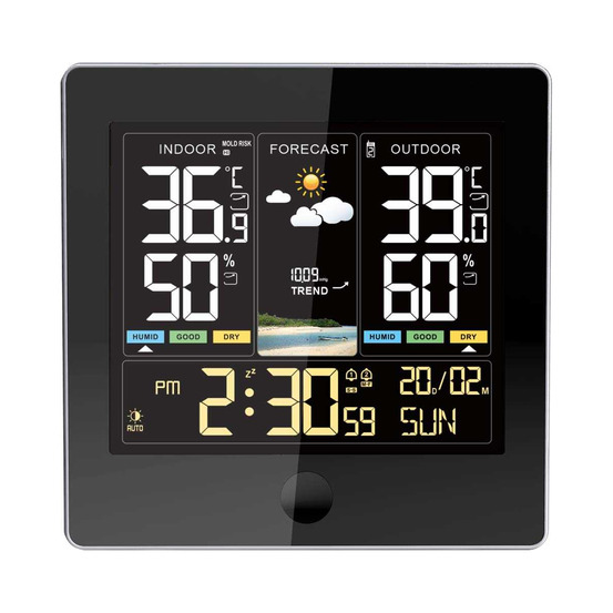 Station météo électronique avec capteur extérieur sans fil