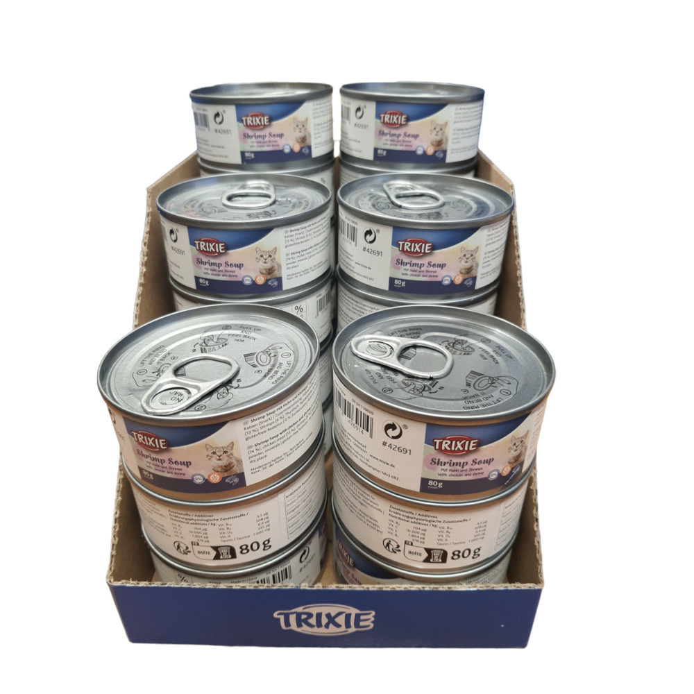 Soupe au poulet et aux crevettes 24 x 80 g pour chat