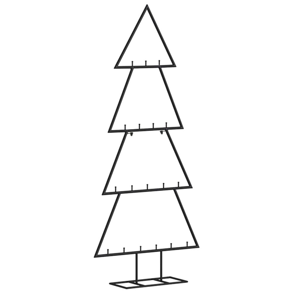 Arbre de noël en métal pour décoration noir 90 cm