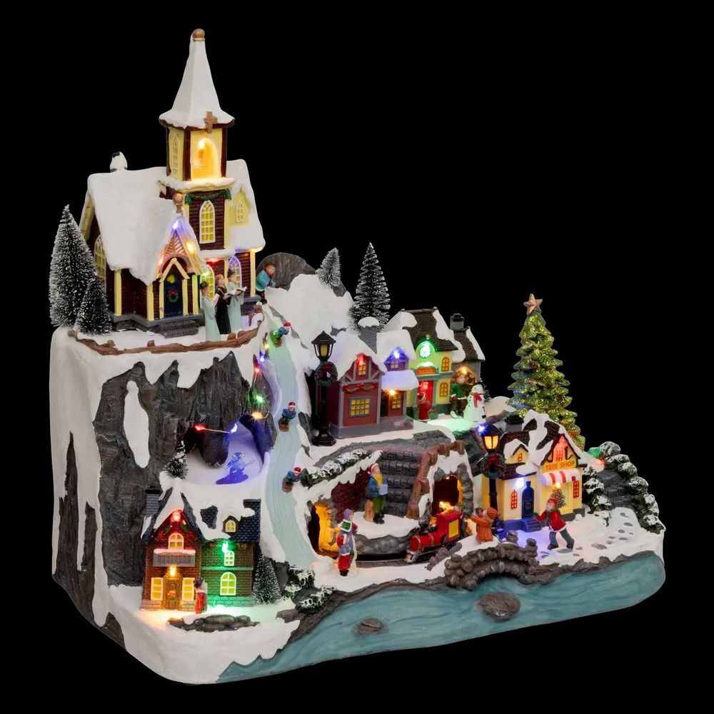 Village de noël lumineux 