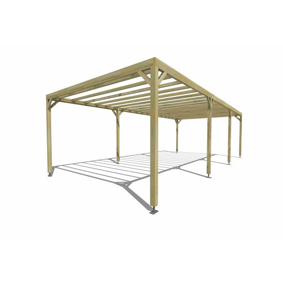 Pergola bois • 9m x 4m • indépendante • sens profondeur • livraison comprise