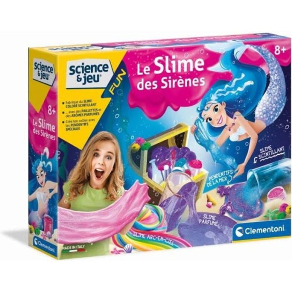 - science & jeu - kit scientifique pour fabriquer du slime sirene - a partir de 8 ans