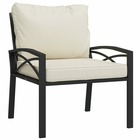 Chaise de jardin avec coussins sable 68x76x79 cm acier
