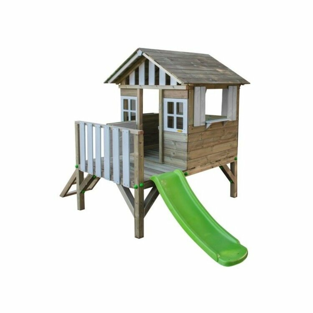 Maison d'enfant en bois masgames lollipop surélevée blanche