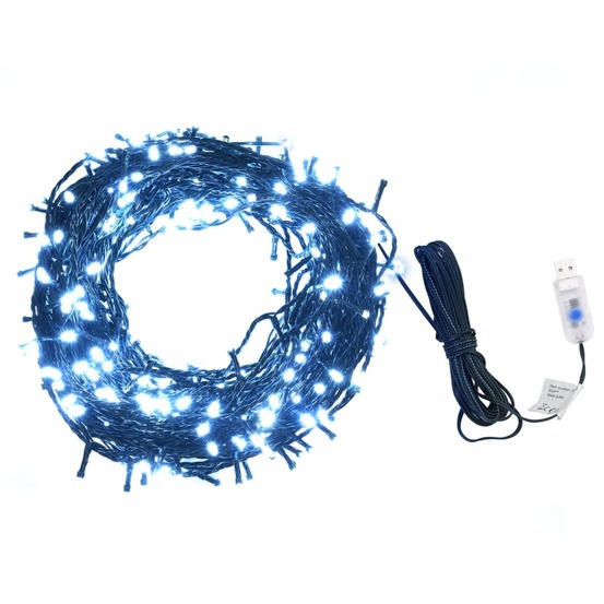 Guirlande lumineuse 400 led int/ext 40 m blanc froid