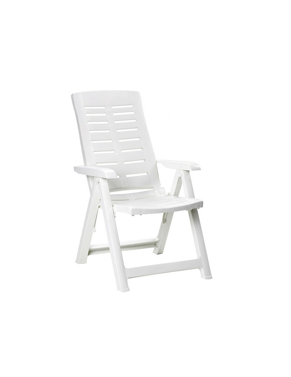Fauteuil pliant. Couleur: blanc 60x61x109cm modèle multipositions - progarden