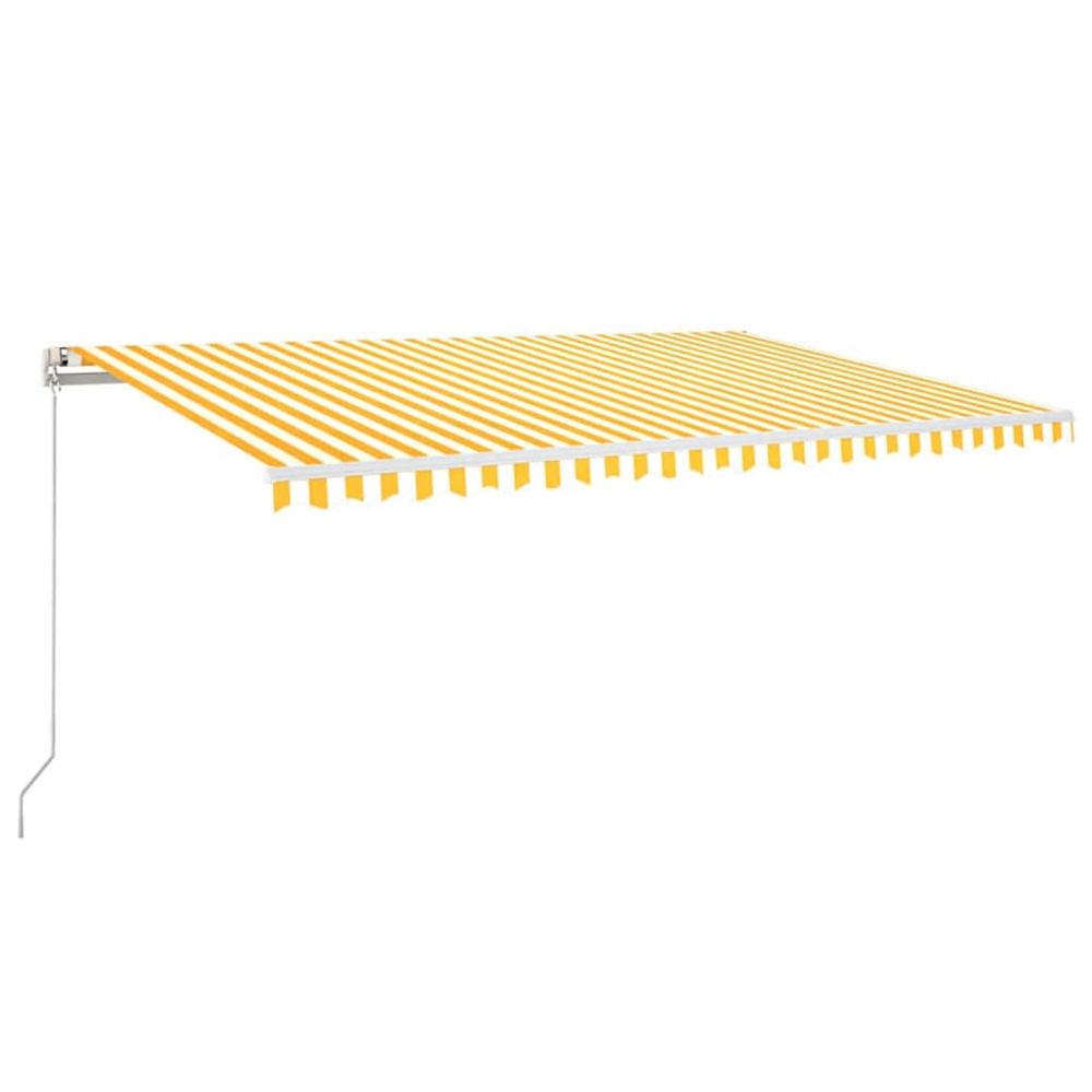 Auvent automatique capteur de vent/led 500x300cm jaune et blanc