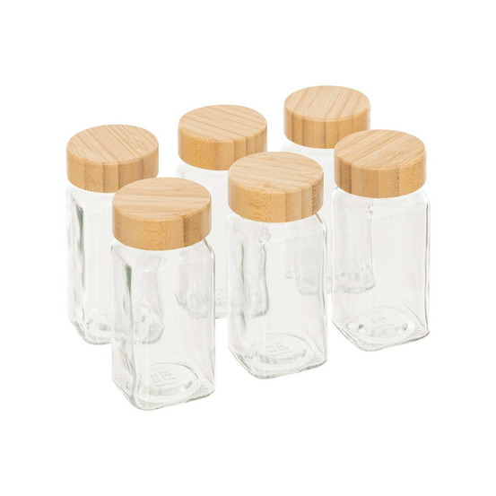 Lot de 6 pots à épices en verre