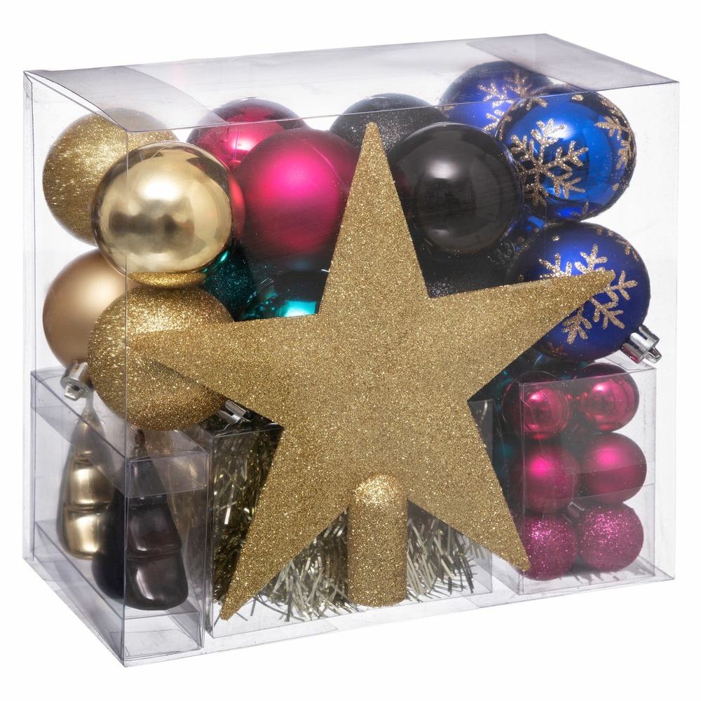 Kit décoration pour sapin de noël - 44 pièces