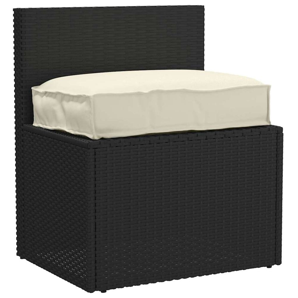 Coussin tissu oxford crème 60 x 40 x 8 cm