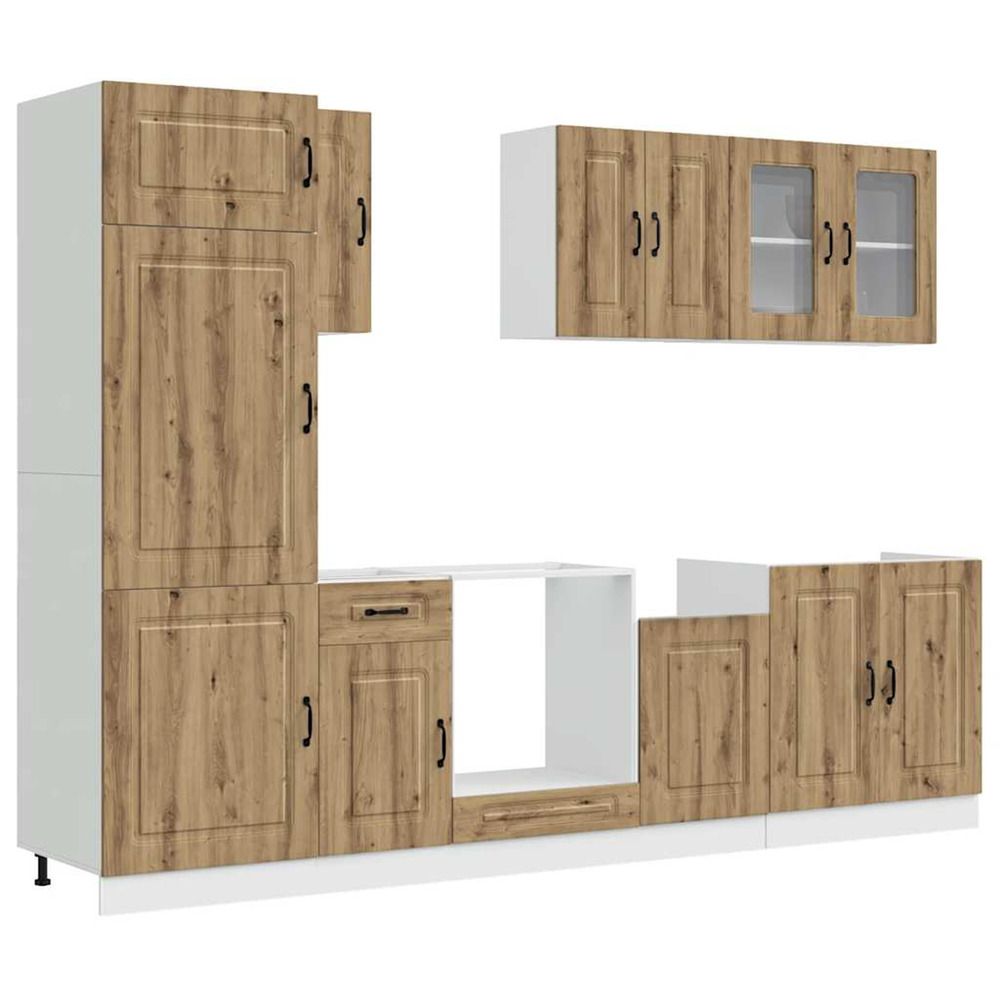 Ensemble d'armoires de cuisine 8 pcs kalmar bois d'ingénierie