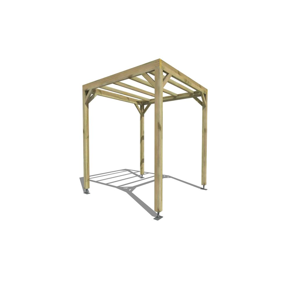 Pergola bois • 2m x 2m • indépendante • sens largeur • livraison comprise