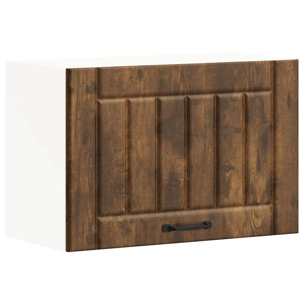 Armoire murale de cuisine lucca chêne fumé bois ingénierie