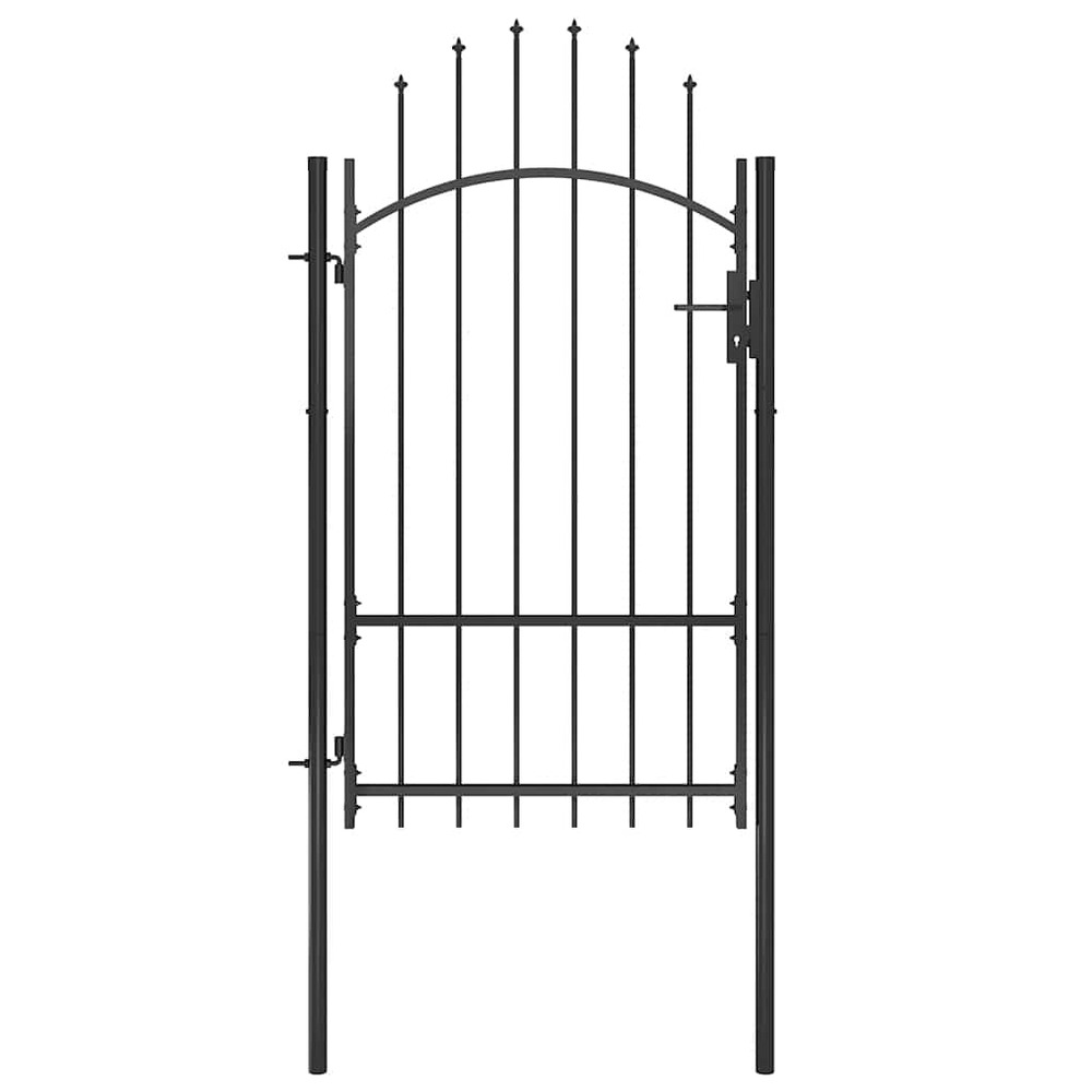 Portail de jardin acier 1x2,2 m noir