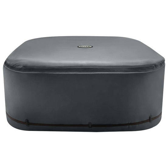 Housse de spa gris foncé 196 x 196 x 72 cm pvc et pu
