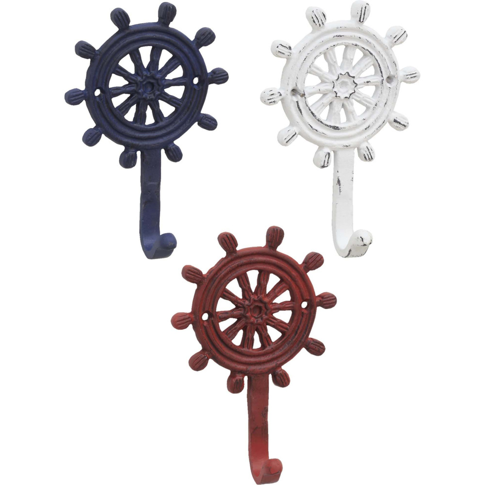 Patère en métal gourvenail 9 x 5 x 14 cm lot de 3 couleurs assorties