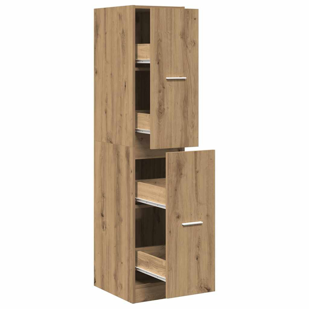 Armoire d'apothicaire chêne artisanal 30x41x144,5 cm bois d'ingénierie