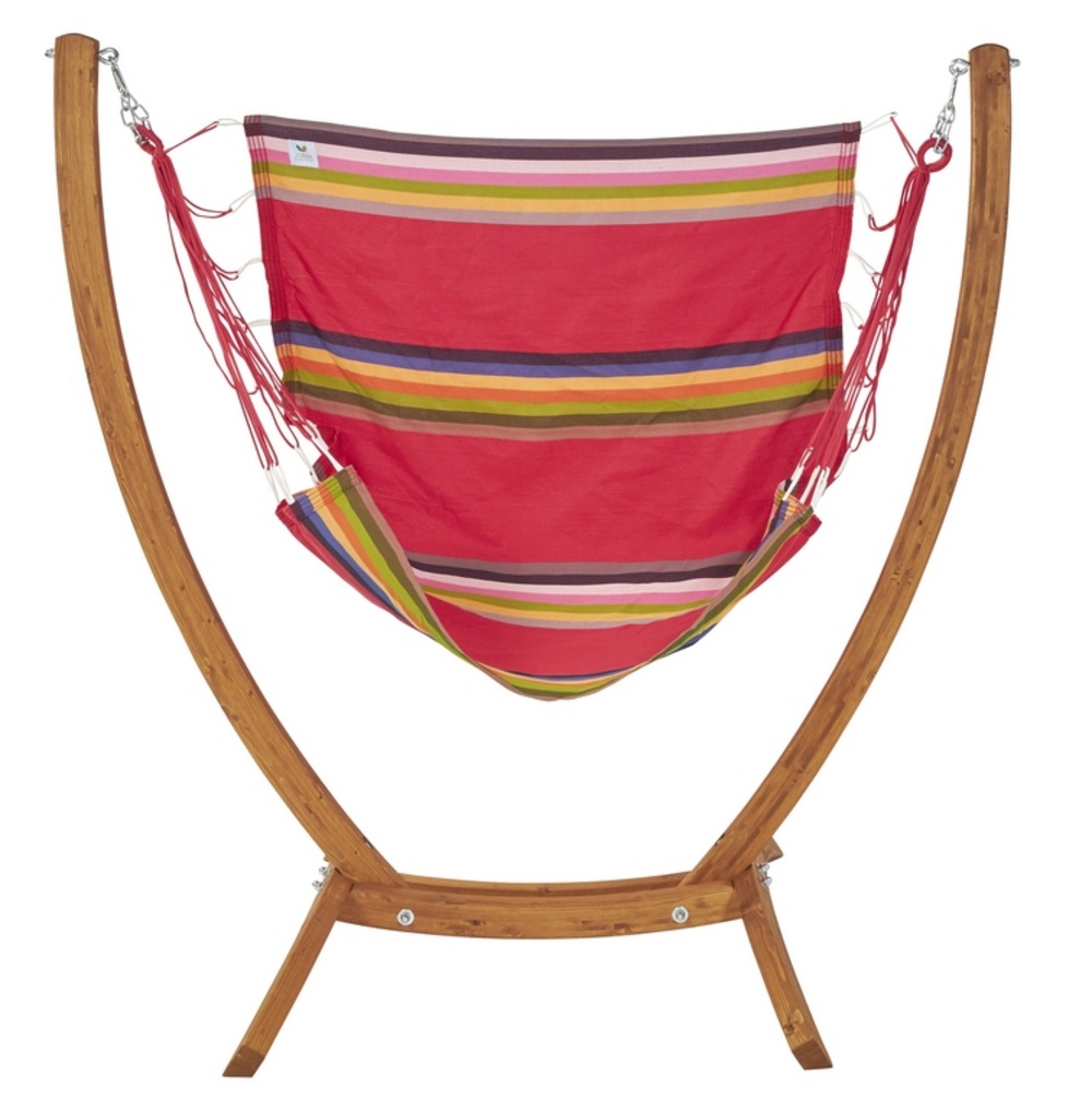 Set chaise hamac ara macao + support bois - set ékilibre -certifié fsc mix 165x140cm