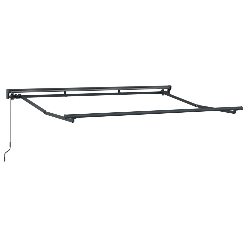 Cadre de auvent manuel réglable anthracite 2,5 x 2 m acier