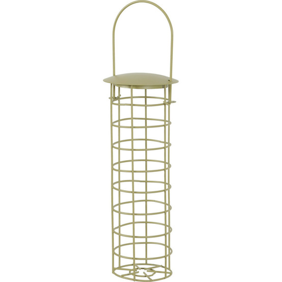 Distributeur à boules de graisse vert, ø 9 x 32 cm pour oiseaux.