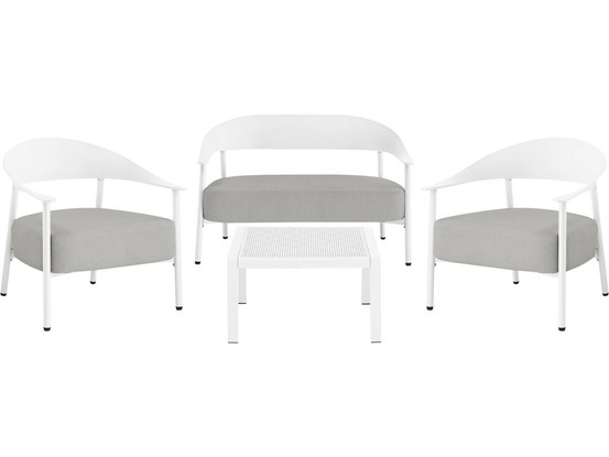 Salon de jardin en métal et plastique