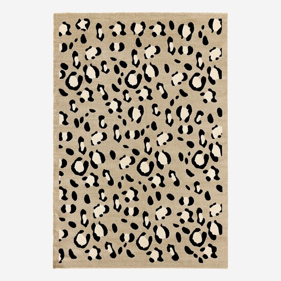 Tapis intérieur motif léopard beige - jack