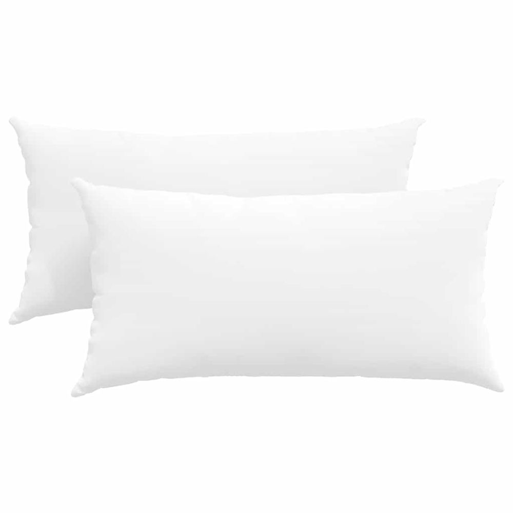 Coussins de canapé 2 pc tissu blanc 80 x 40 cm