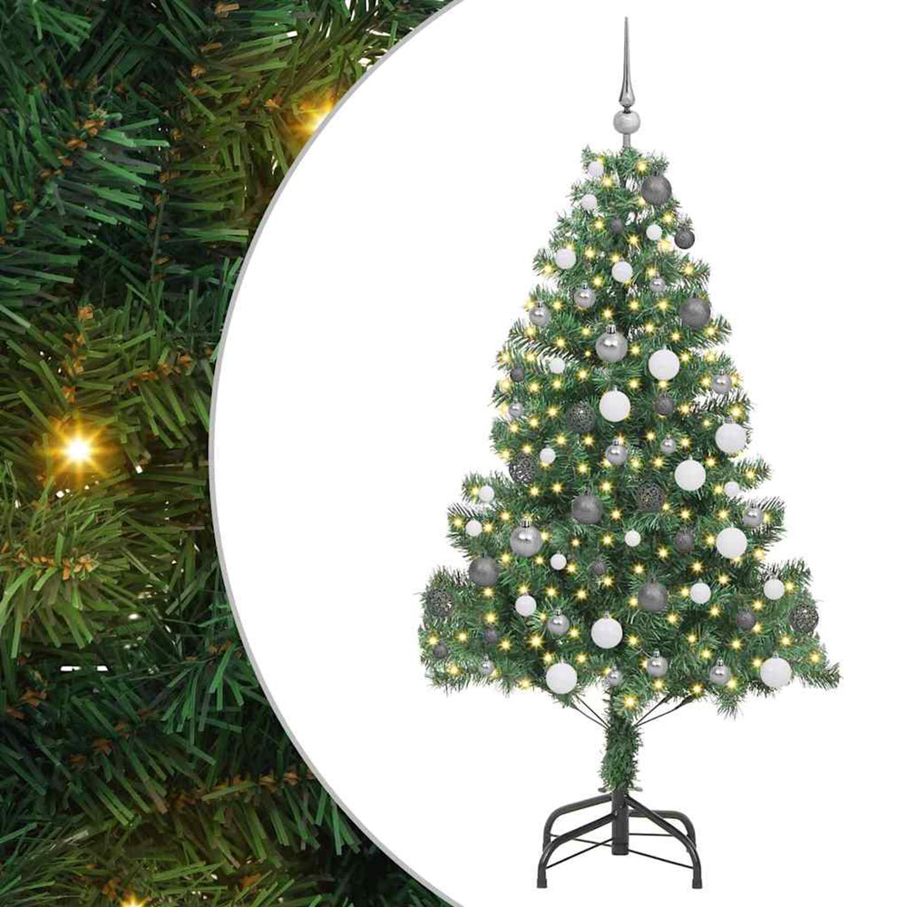 Sapin de noël avec 300 led avec support vert 180 cm pvc