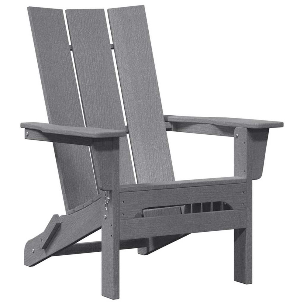 Chaise adirondack pliante gris clair 80,5 x 74,5 x 92 cm hdpe