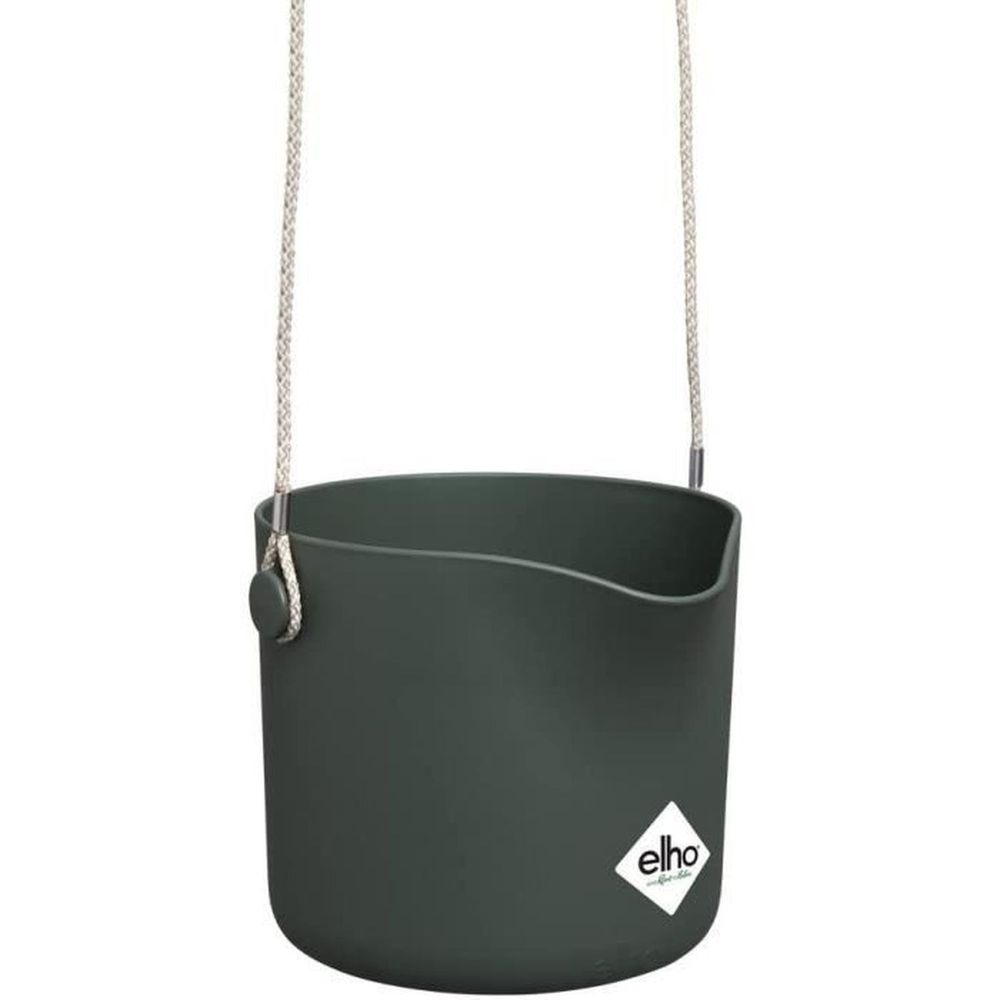 Pot de fleurs rond b.for - plastique - ø 18 - leaf green - universel
