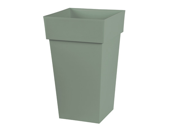 Pot de fleur carré toscane 39 x h.65 cm - vert laurier