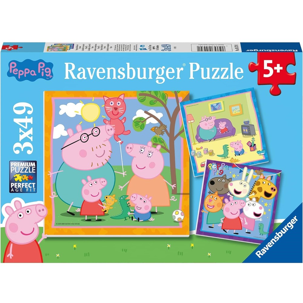 Puzzle peppa pig 3x49 pcs