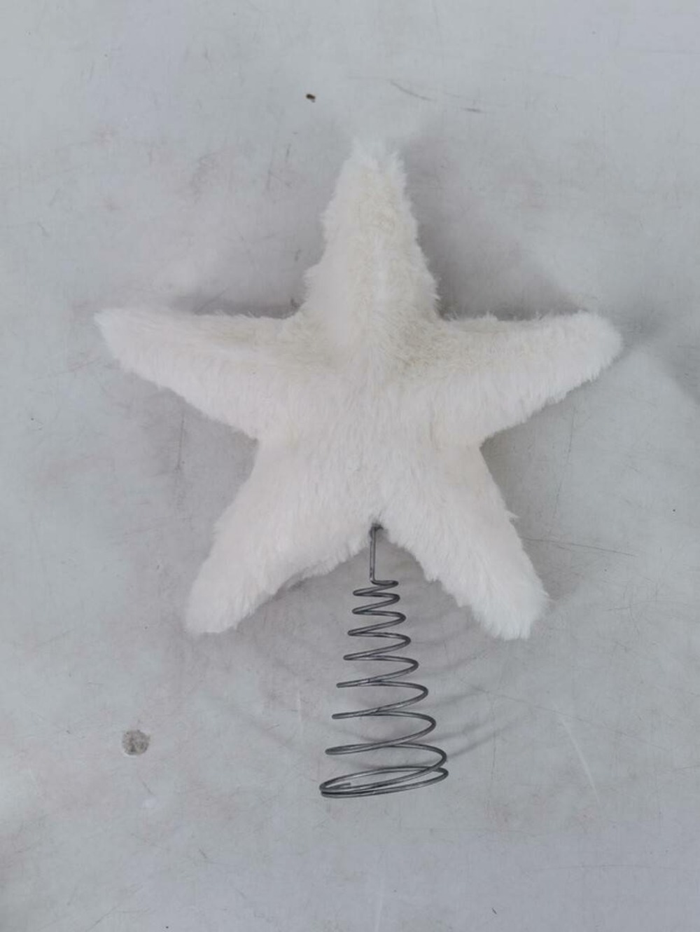 Cimier étoile doudou l.20cm blanc