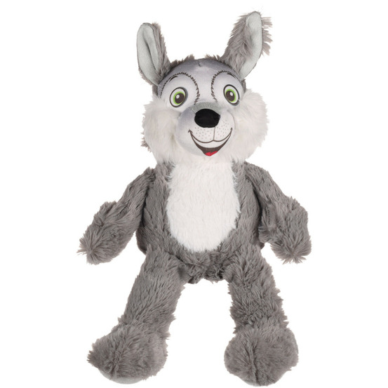 Jouet renard gris 32 cm pour chien