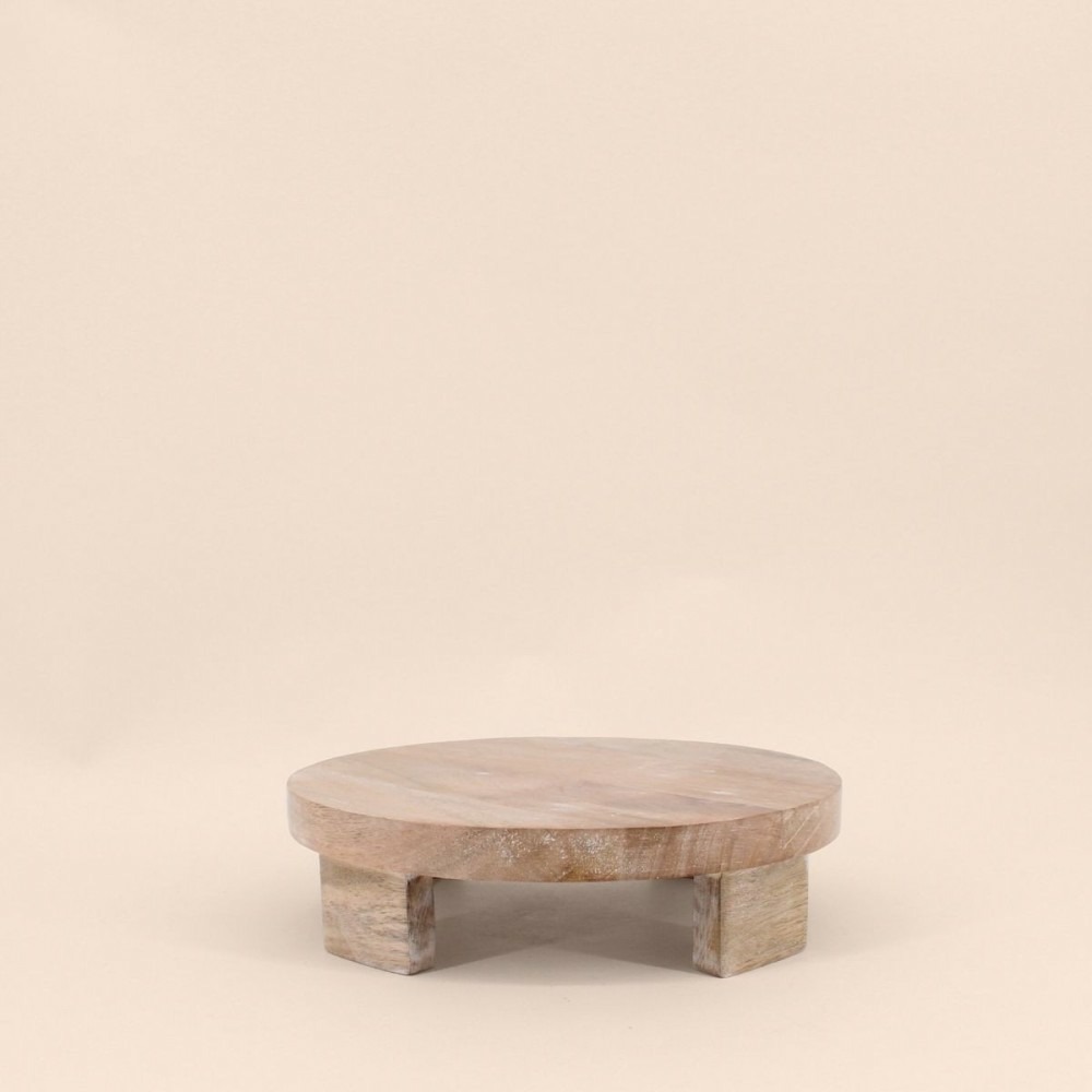 Plateau rond en bois sur pieds 25cm