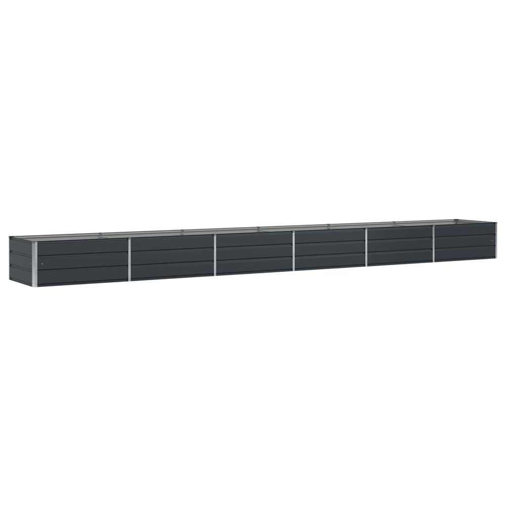 Jardinière anthracite 600 x 80 x 45 cm acier