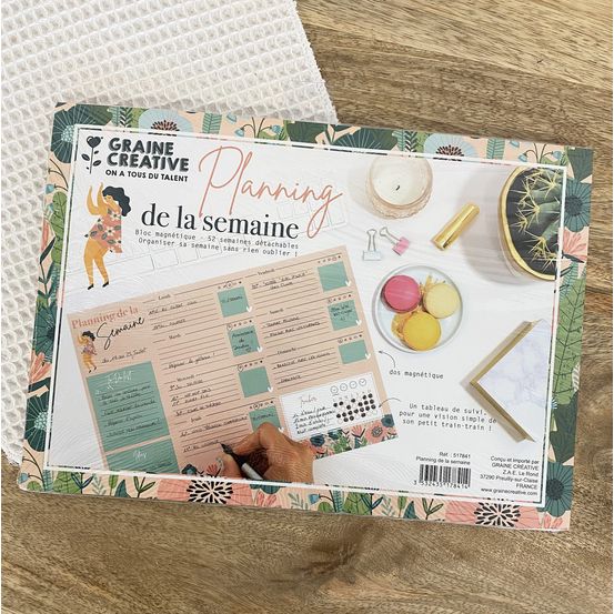 Diy - planning de la semaine manétique a4