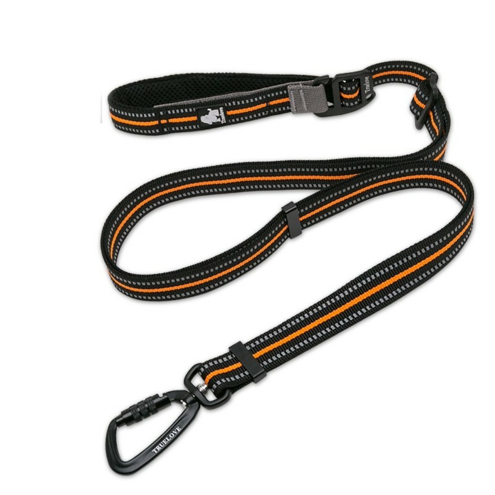 Laisse extensible chien Climb - Noir & orange