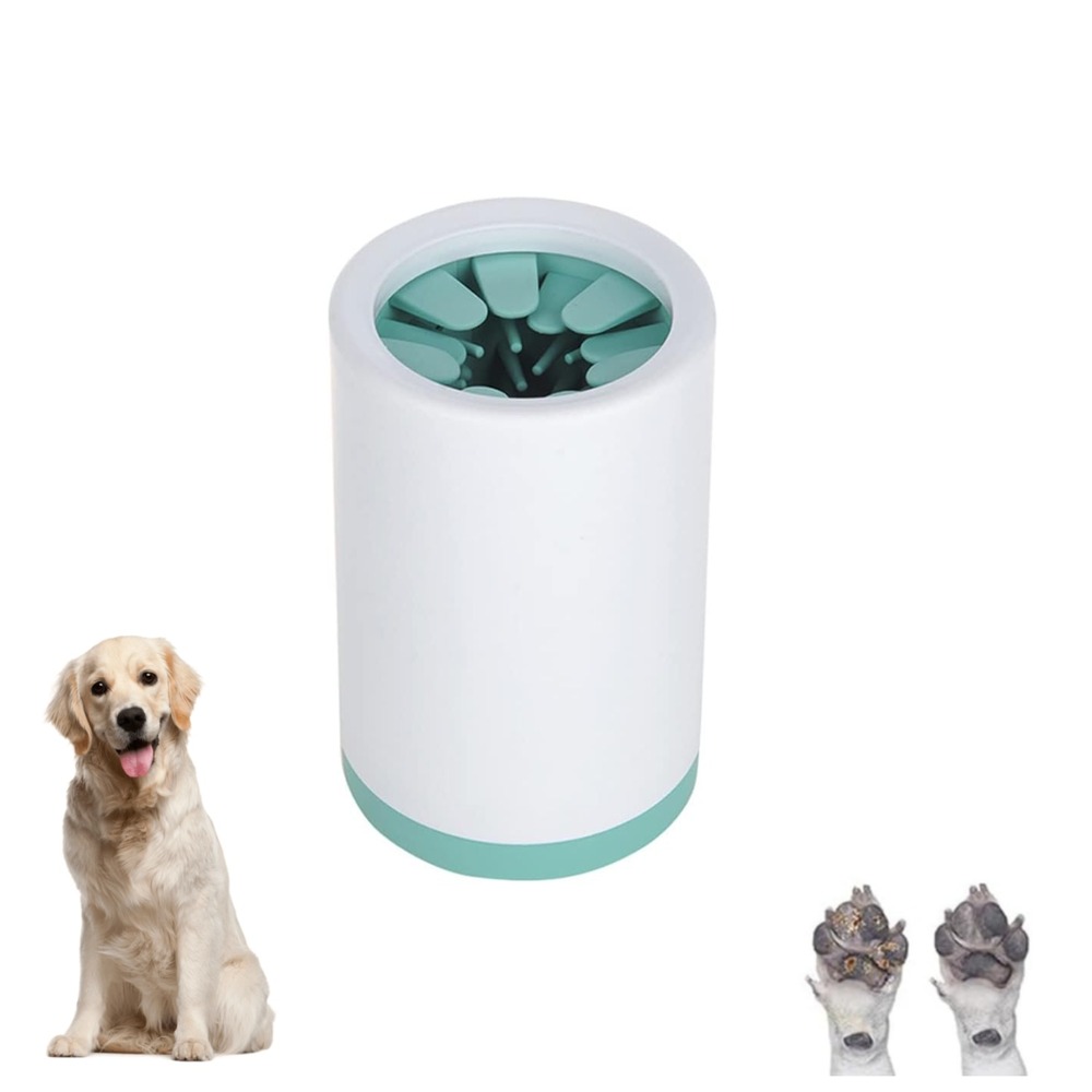 Lave-pattes pour chats/chiens - nettoyage rapide vert