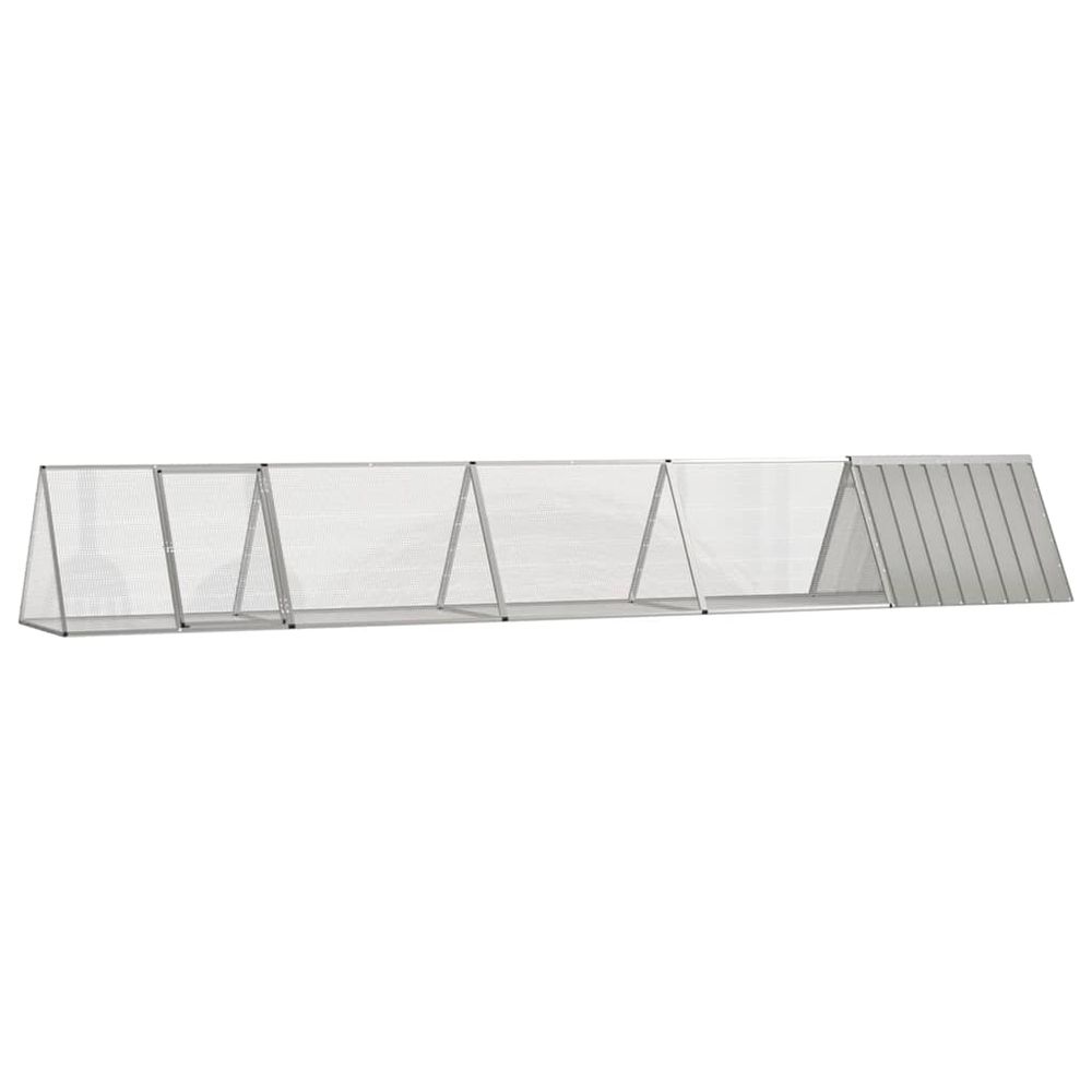 Très grand clapier modulable acier galvanisé lapin gris