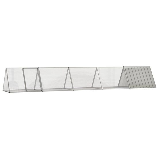 Très grand clapier modulable acier galvanisé lapin gris