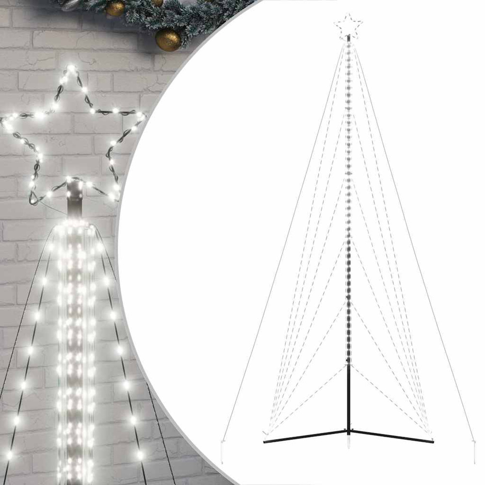 Sapin de noël à led 861 led blanc froid 478 cm