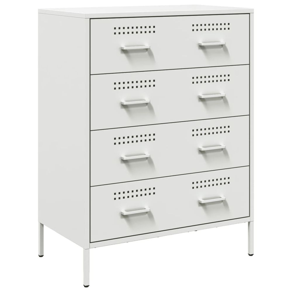 Buffet blanc 68x39x89 cm acier