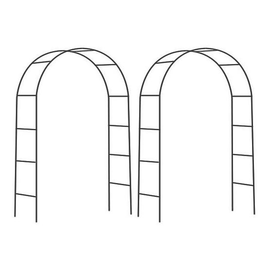 Arche déco en fer noir atea (lot de 2)